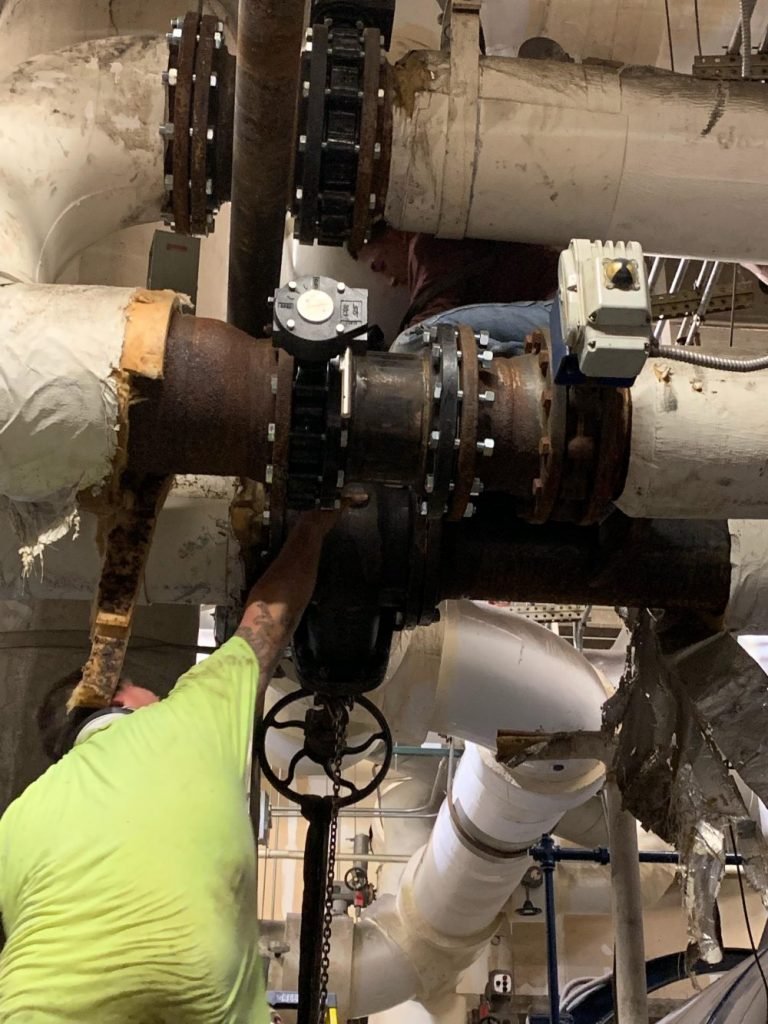 This is replacing 12 inch gate valves with butterfly valves for increased reliability