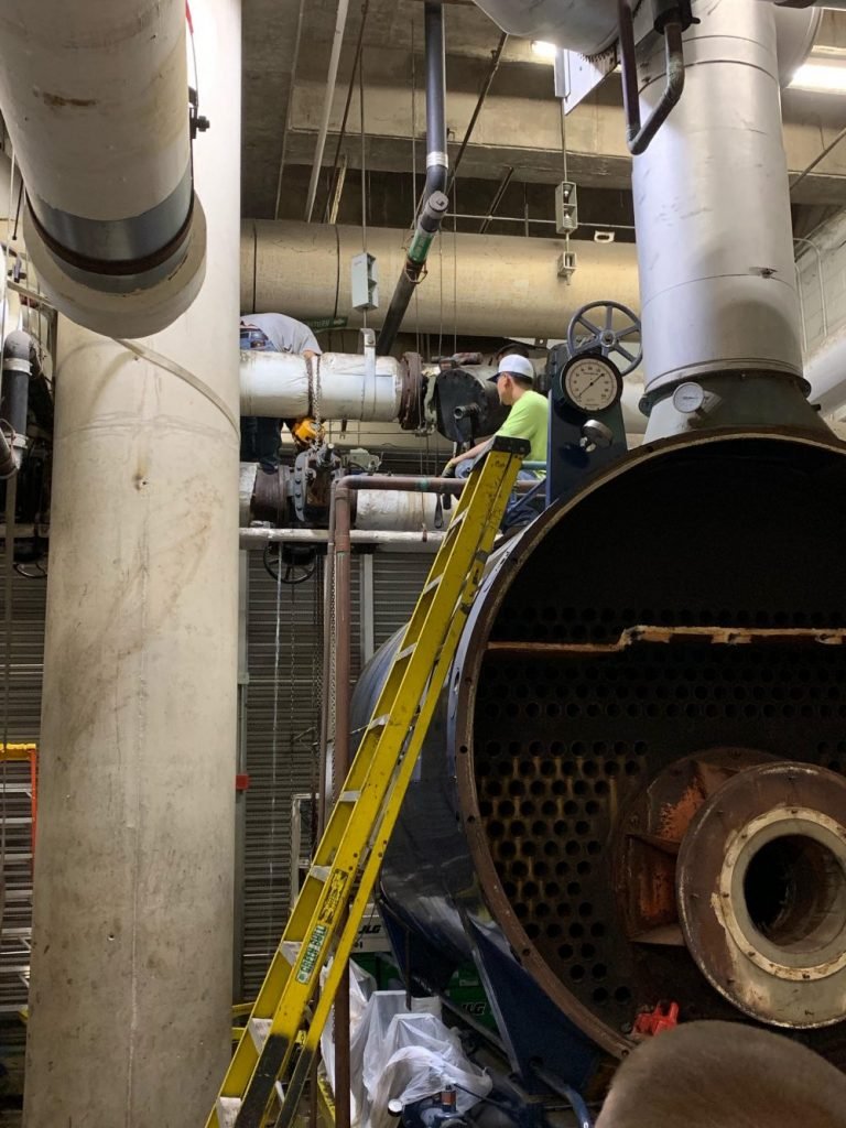 Another view of replacing 12 inch gate valves with butterfly valves for increased reliability