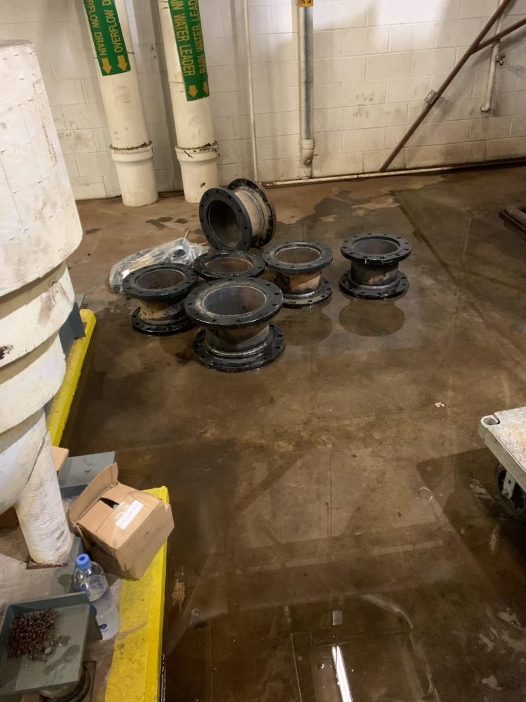 Another view of replacing 12 inch gate valves with butterfly valves for increased reliability