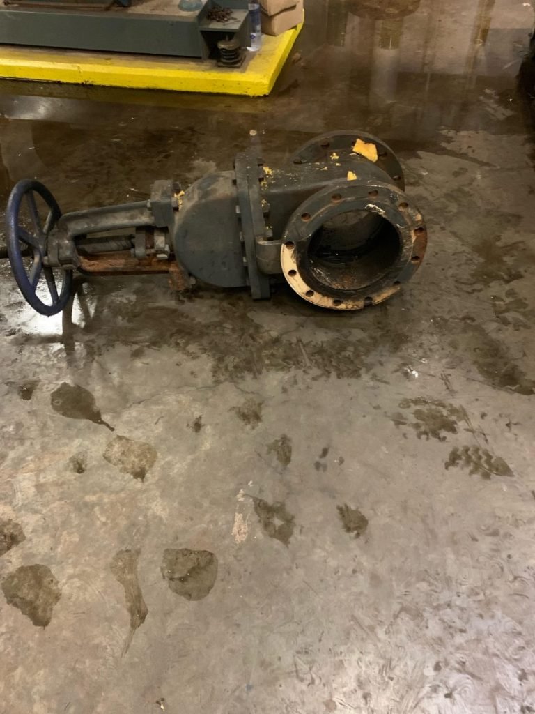 Another view of replacing 12 inch gate valves with butterfly valves for increased reliability